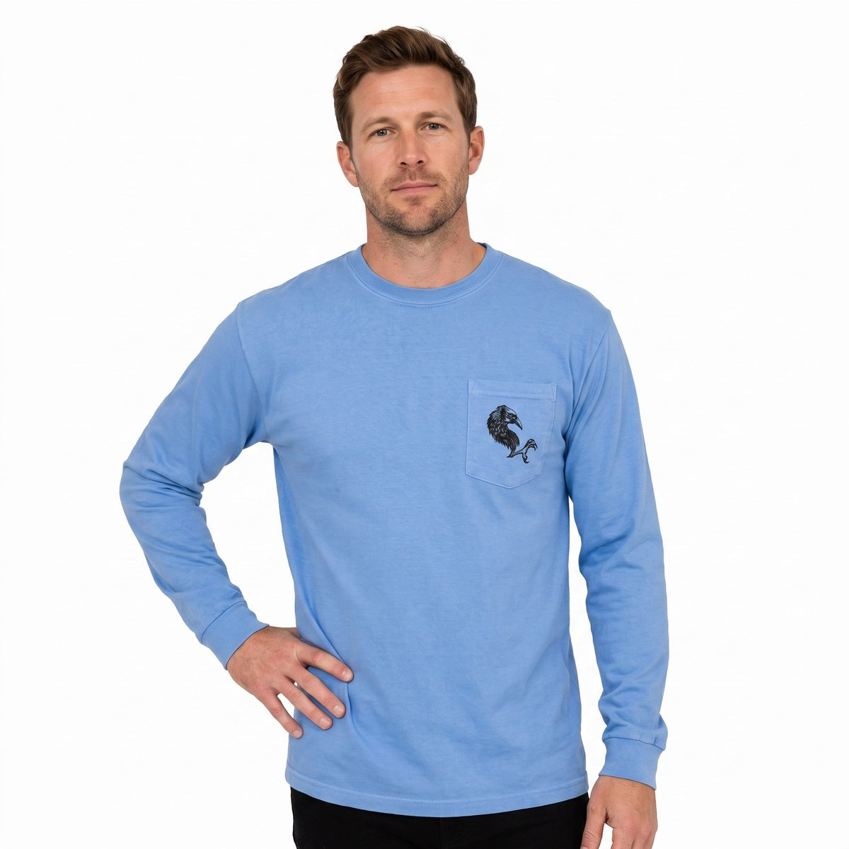 1883 Train Pocket LS - Power Blue, front