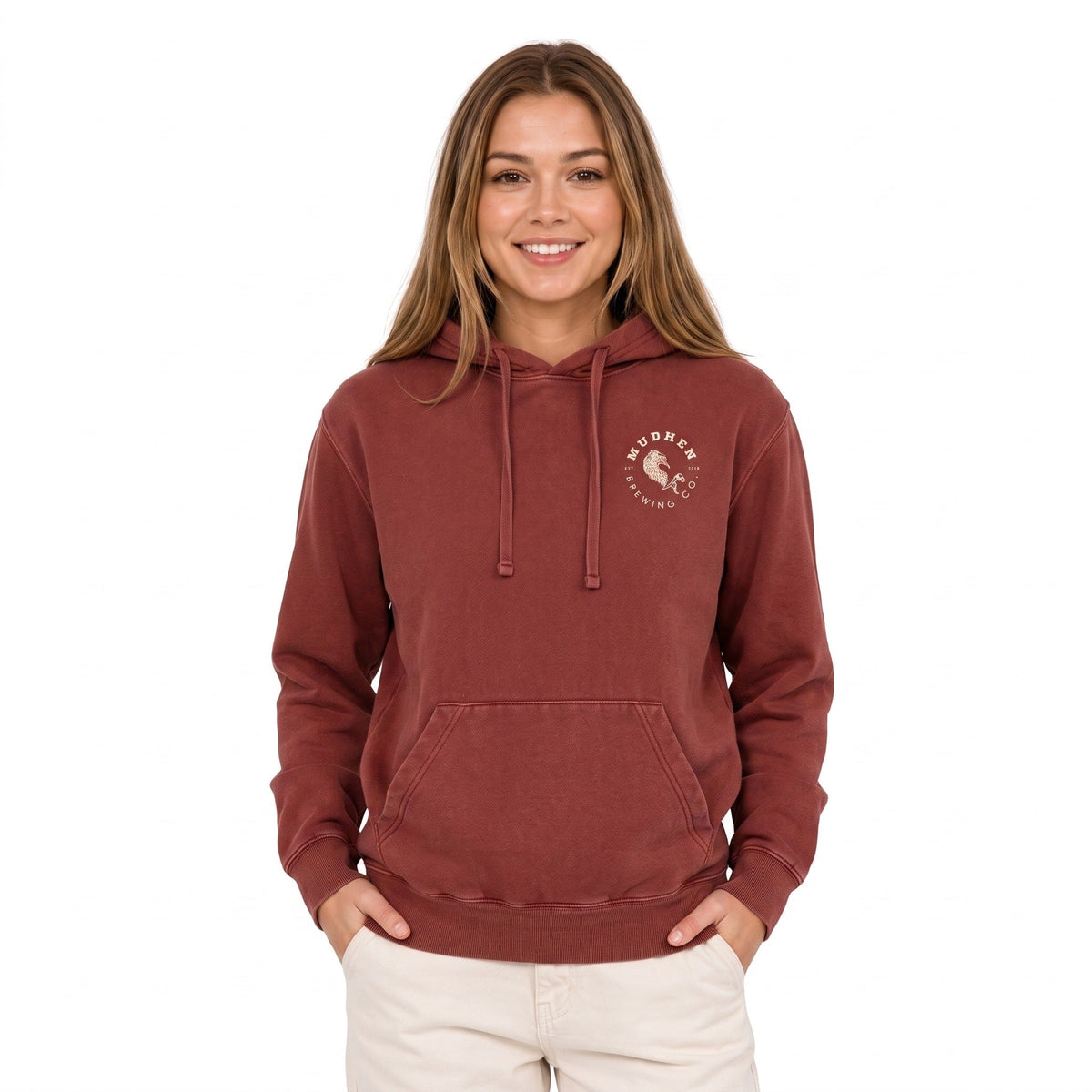 Brick MudHen Circle Logo Hoodie, front