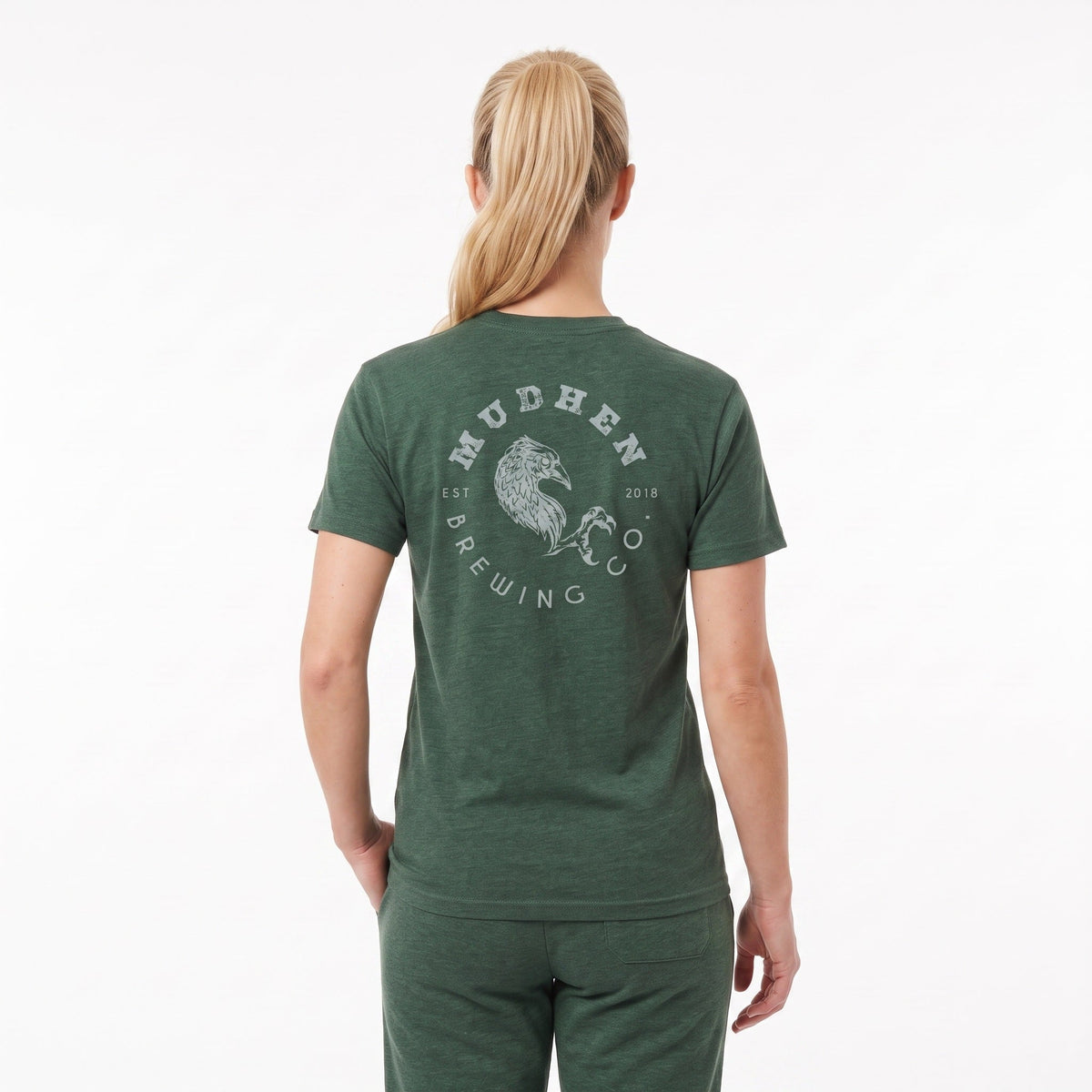 Circle Logo Tee - Heather Forest, back