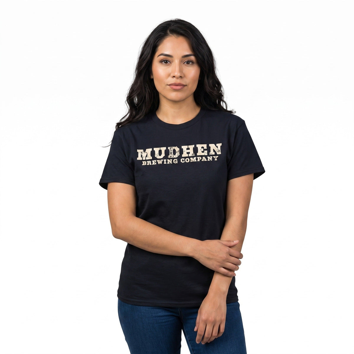Classic Logo Tee - Black/ Cream, front