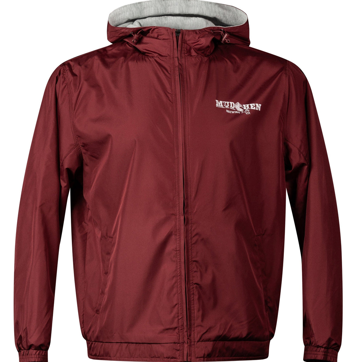 Coastal Windbreaker – Maroon, closeup