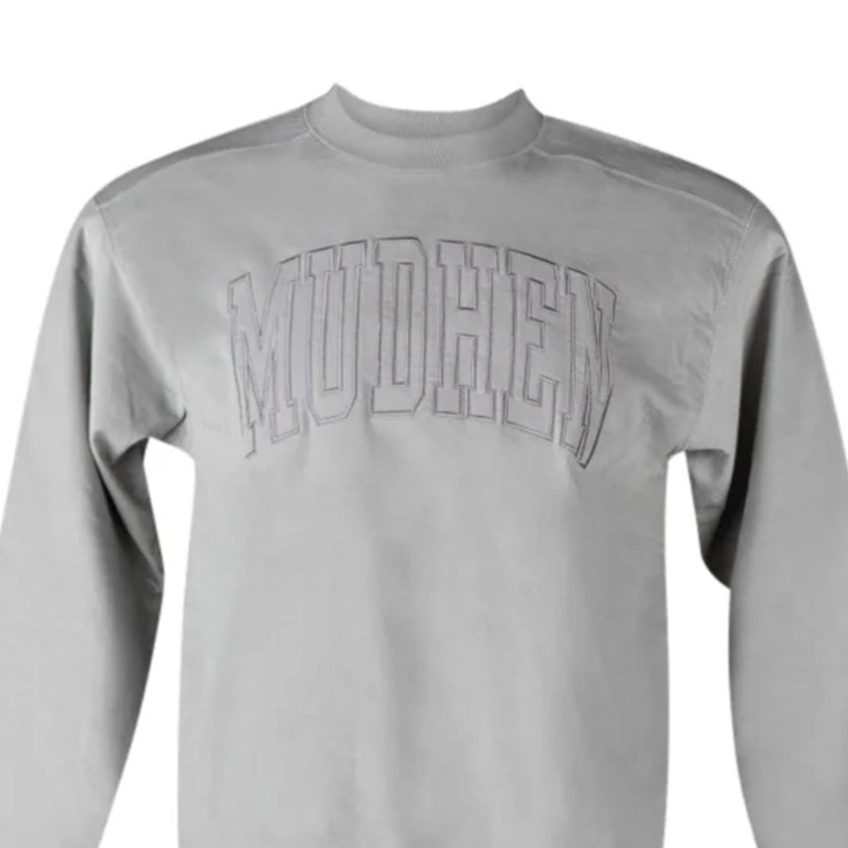 Corded Crewneck - Coastal Grey, closeup