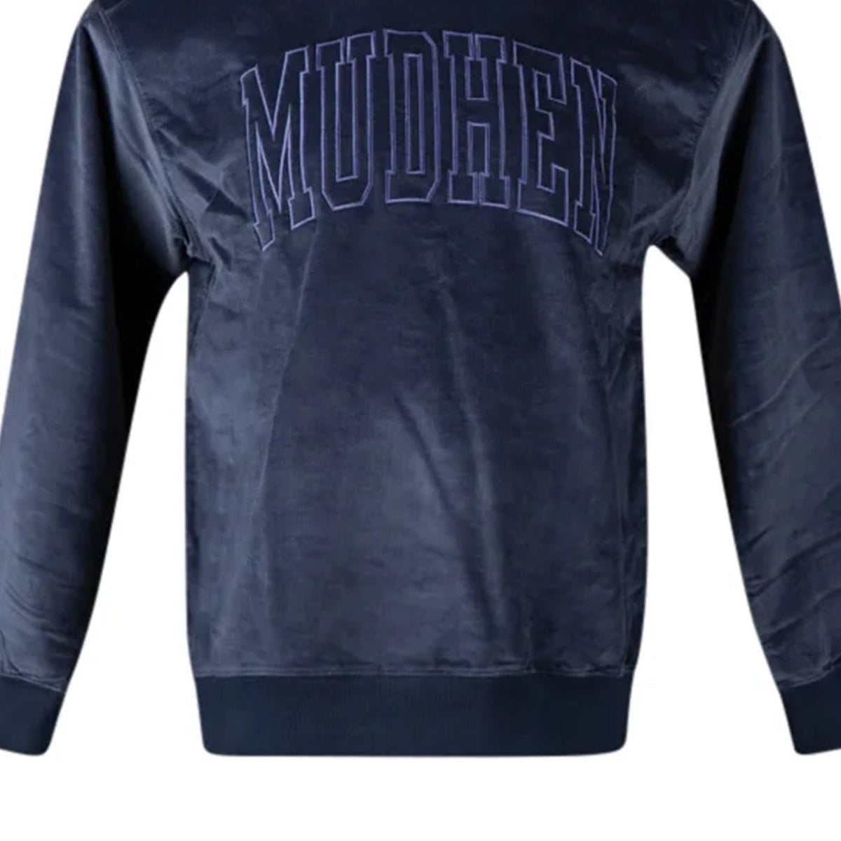 Corded Crewneck - Navy, closeup