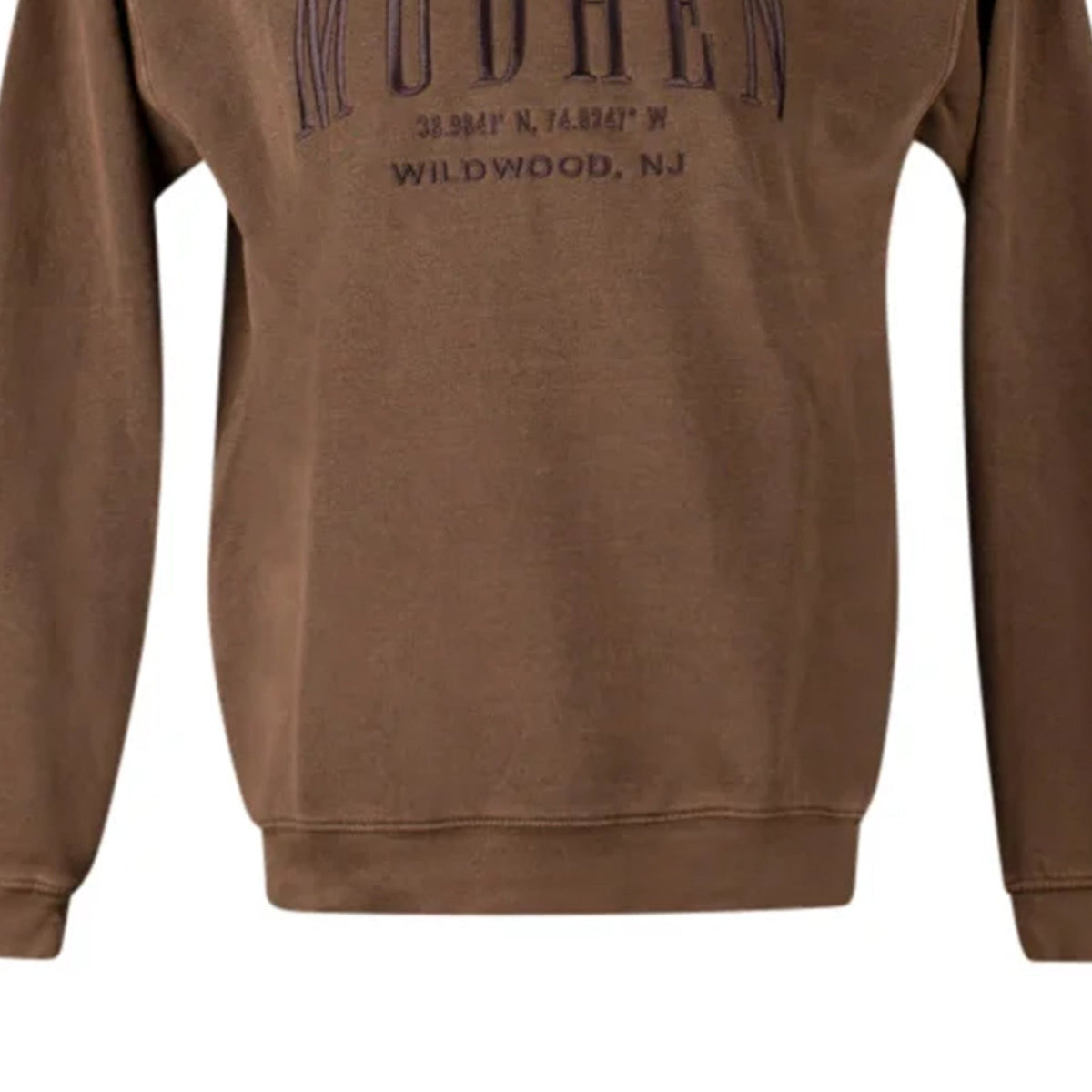 Crewneck Sweatshirt - Coffee, closeup