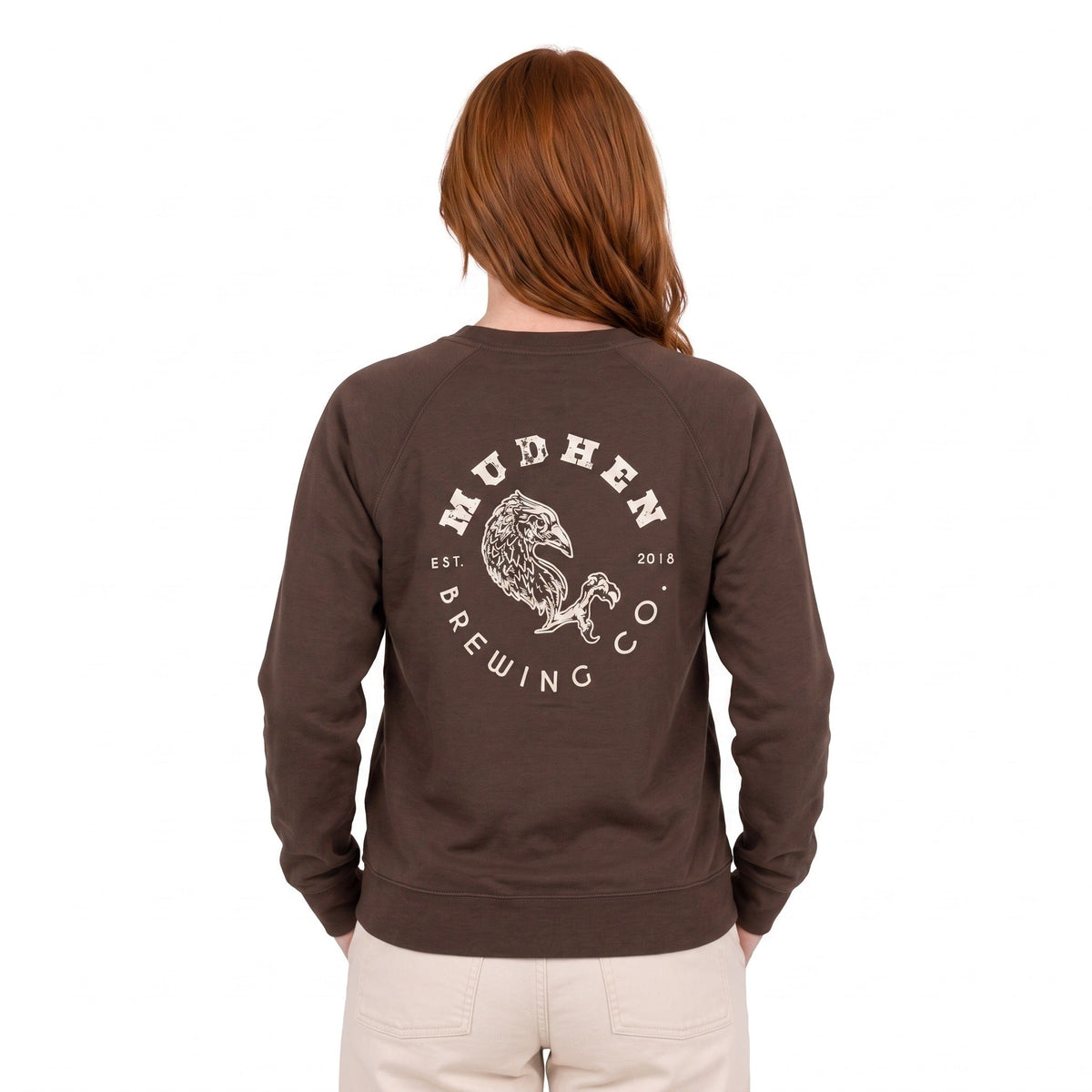 Crewneck Sweatshirt – Mocha Brown, back