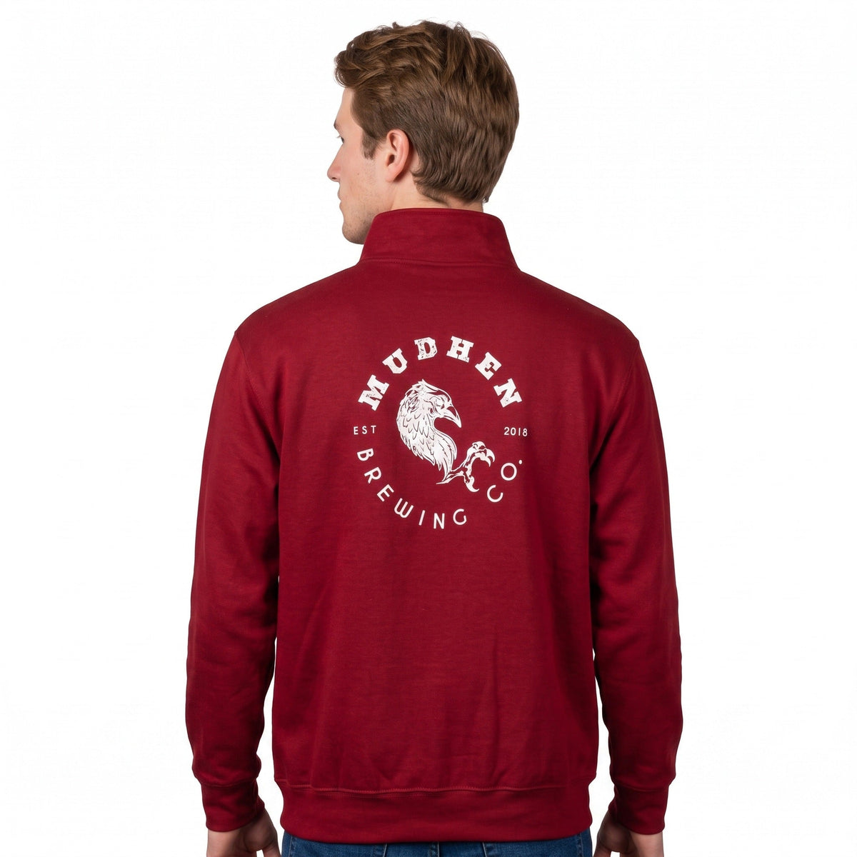 Crimson Red Quarter-Zip Pullover, back
