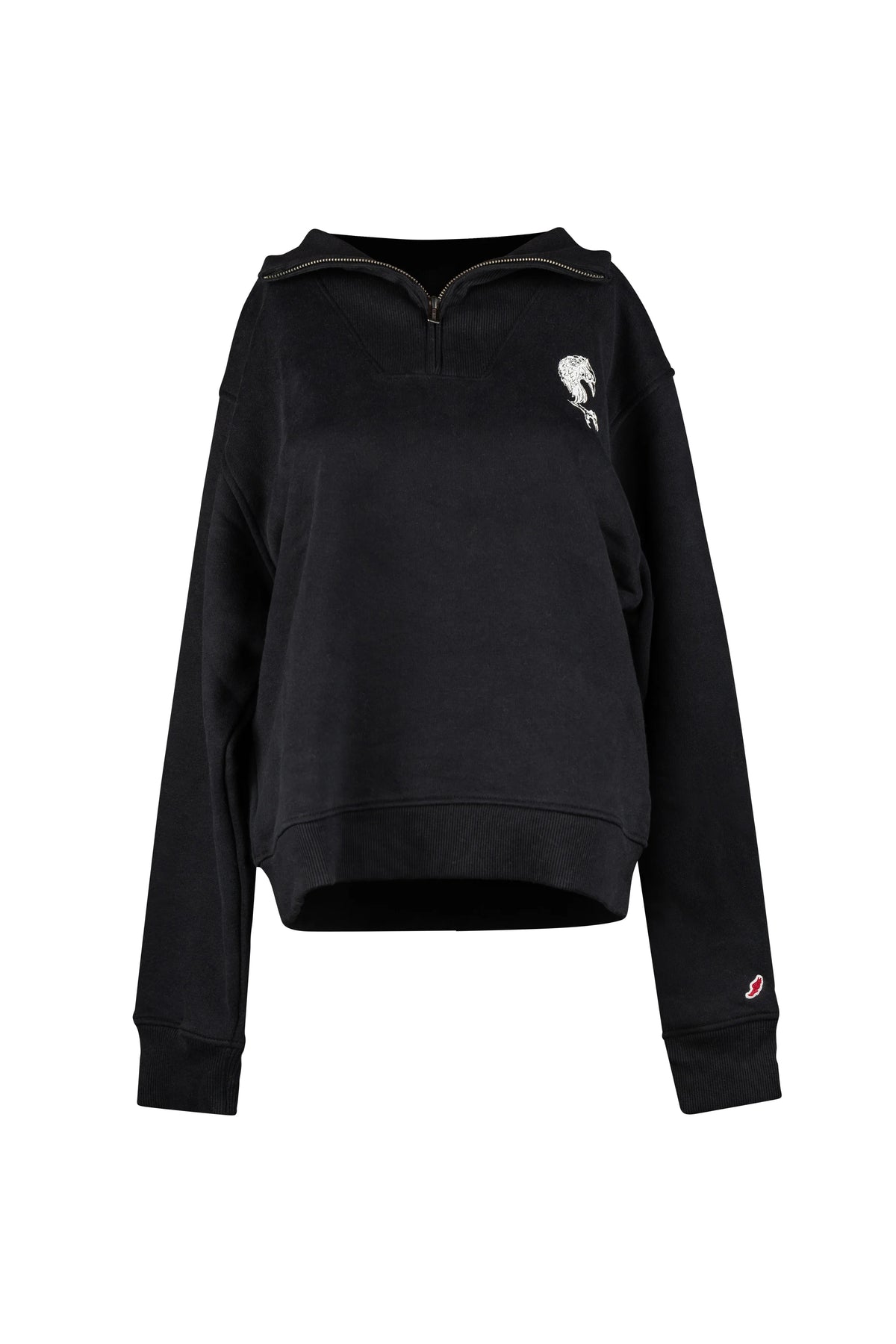 Employees Quarter Zip Black Hoodie