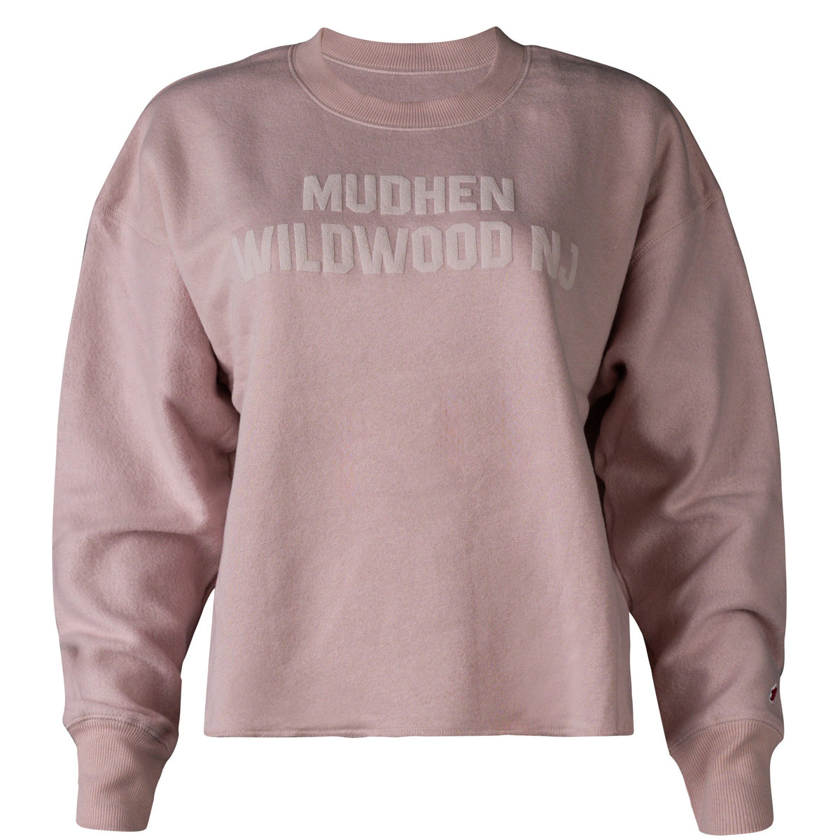 Fleece Crewneck Sweatshirt - Dusty Rose, closeup