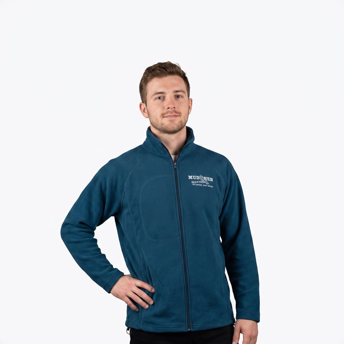 Fleece Zip Jacket - Sailor Blue, front