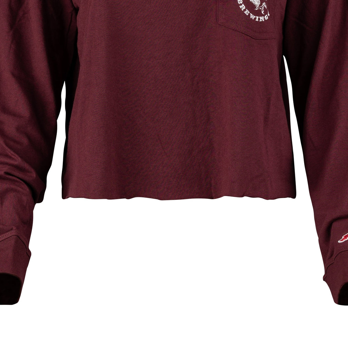 Logo Long Sleeve - Maroon, closeup