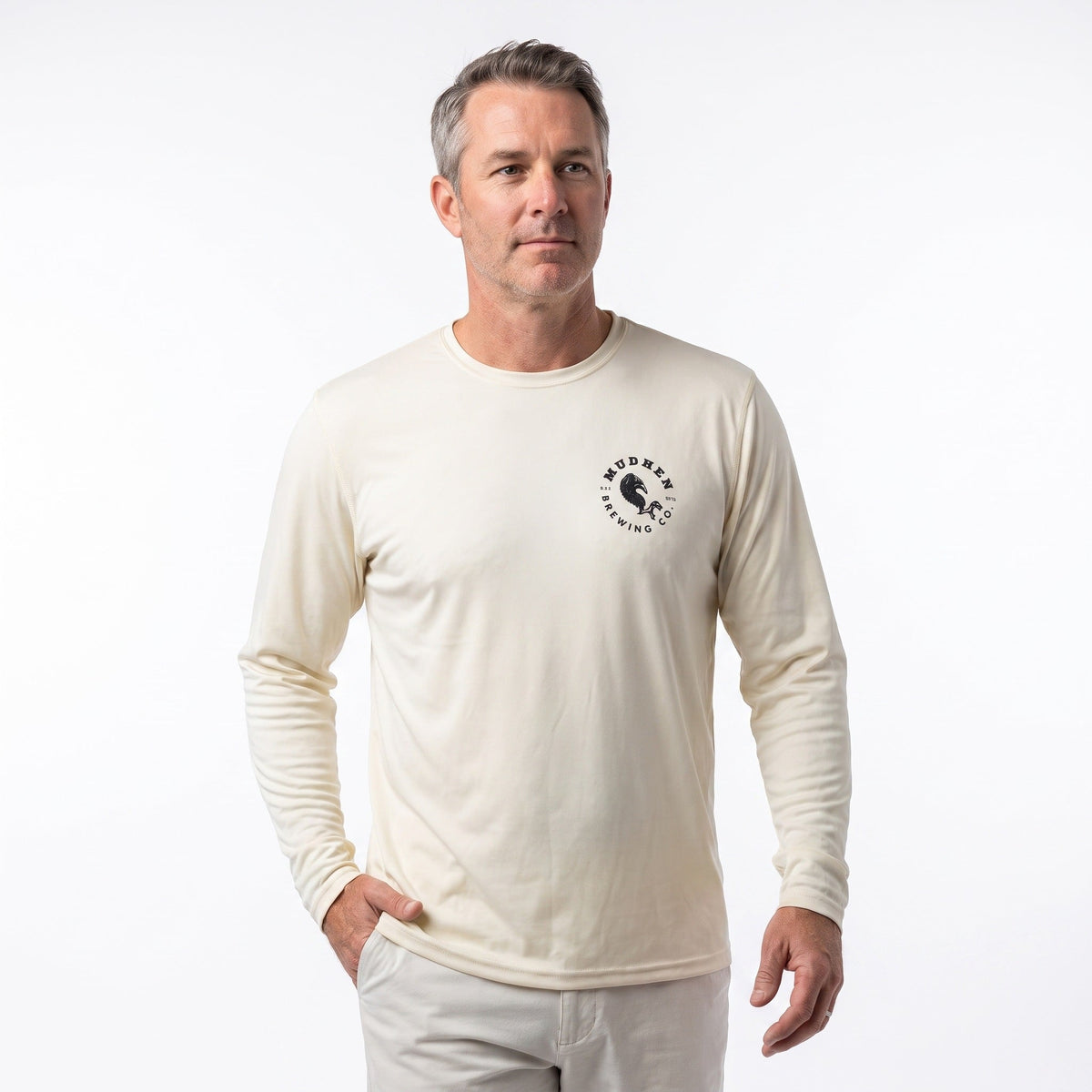 Men's Long Sleeve Island Map - Sandbar, front