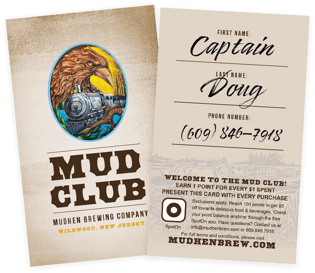 Mud Club membership card