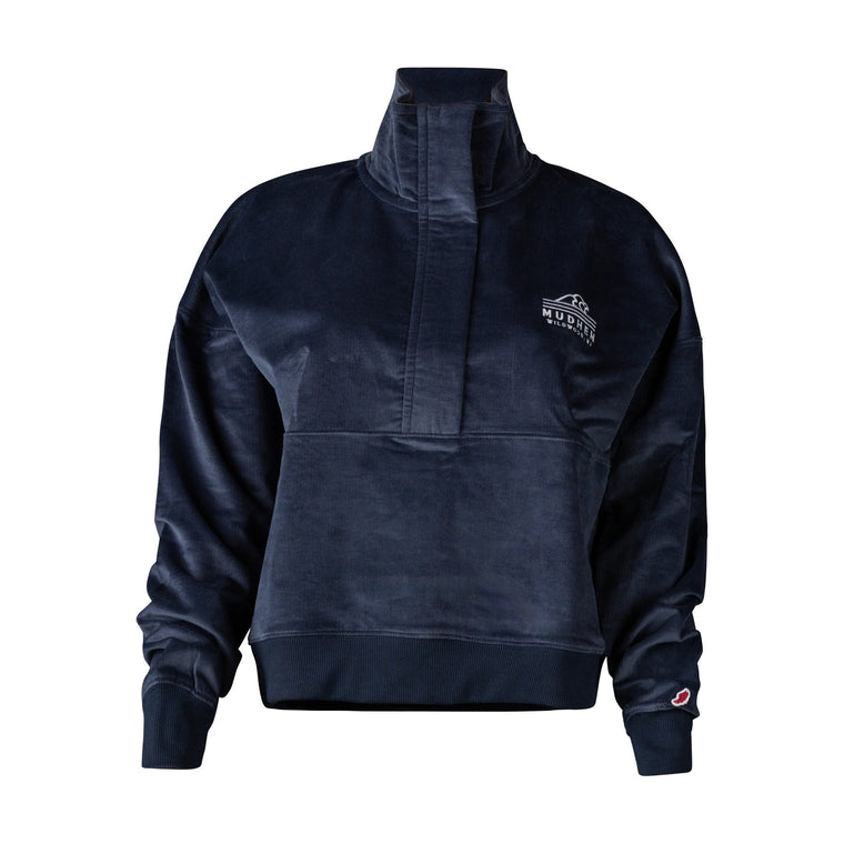 Cord Women's Half Zip - Spring Navy