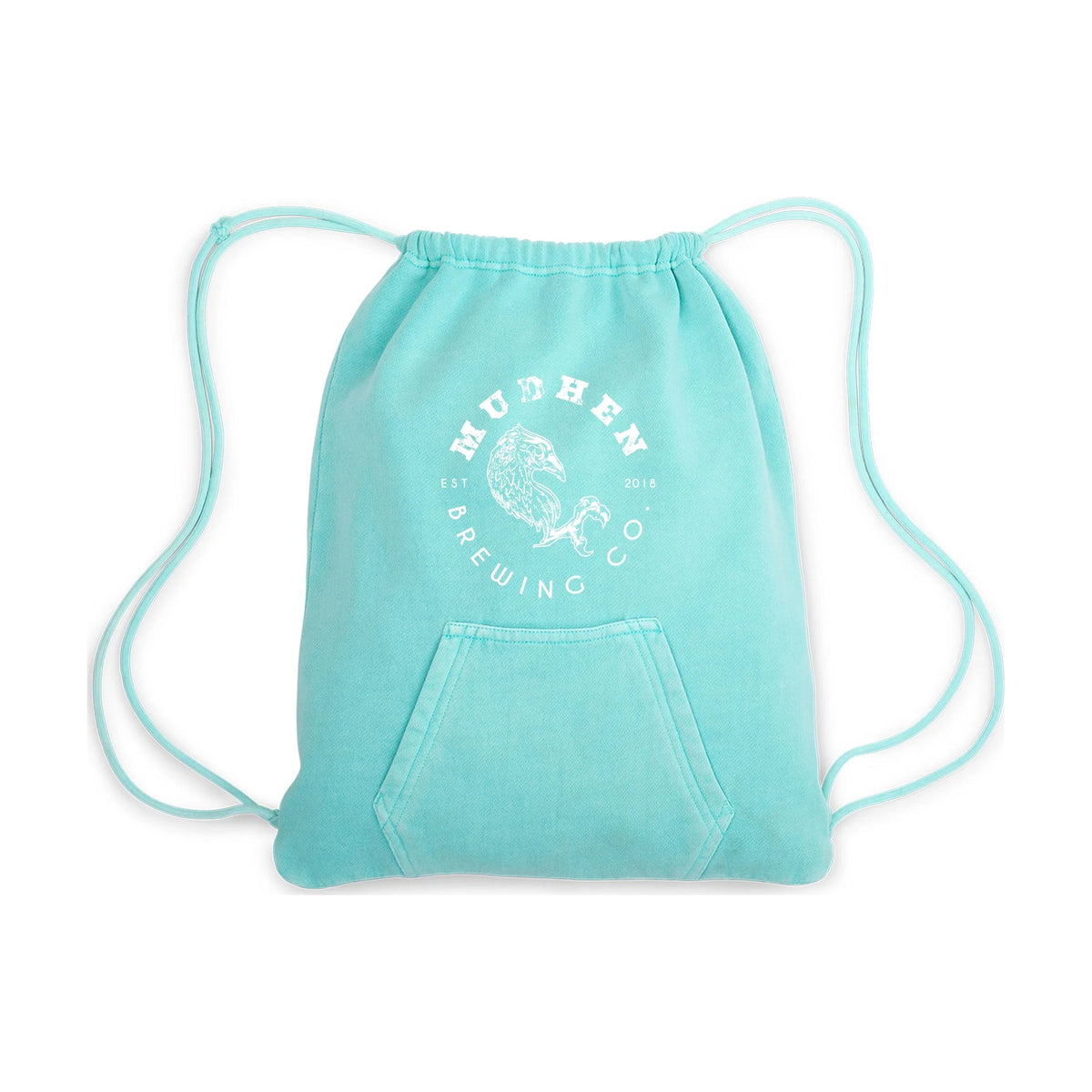 Vintage-Washed Drawstring Backpack - Barbados Blue