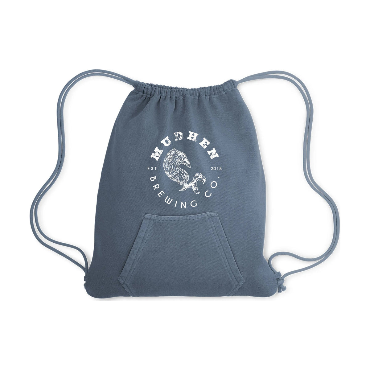 Vintage-Washed Drawstring Backpack - Moonlight Blue