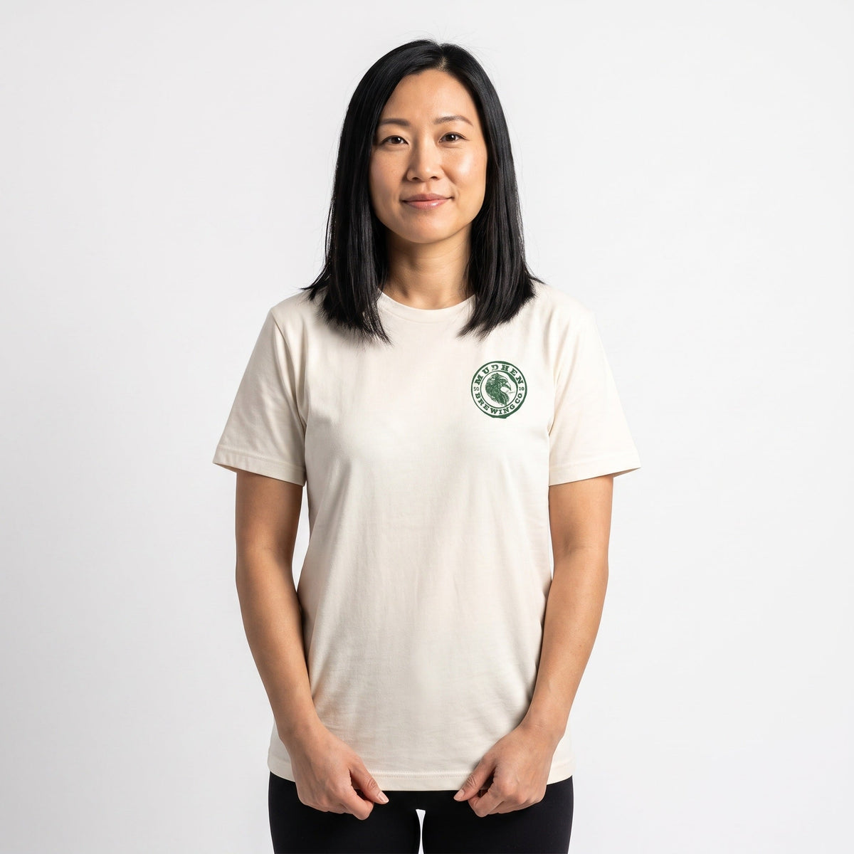 MudHen 1883 IPA Graphic Tee — Cream & Green, front