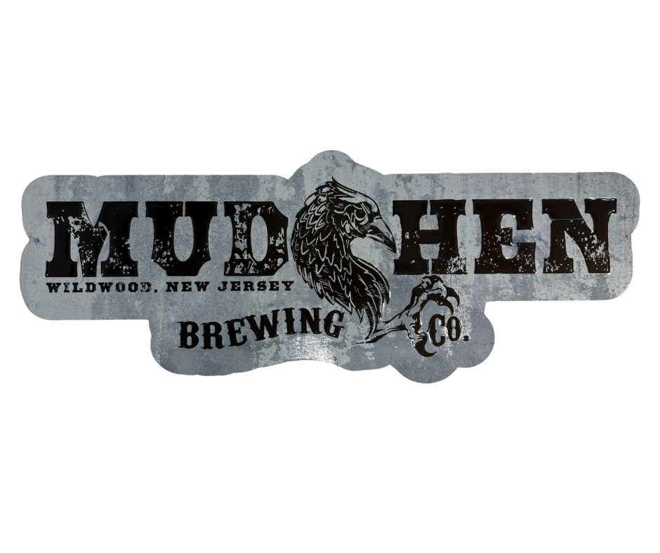 MudHen Brewing Co. Logo Tin Tacker (24" x 12")