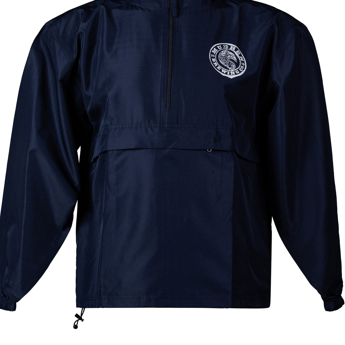 MudHen Classic Anorak –  Deep Sea Blue, closeup