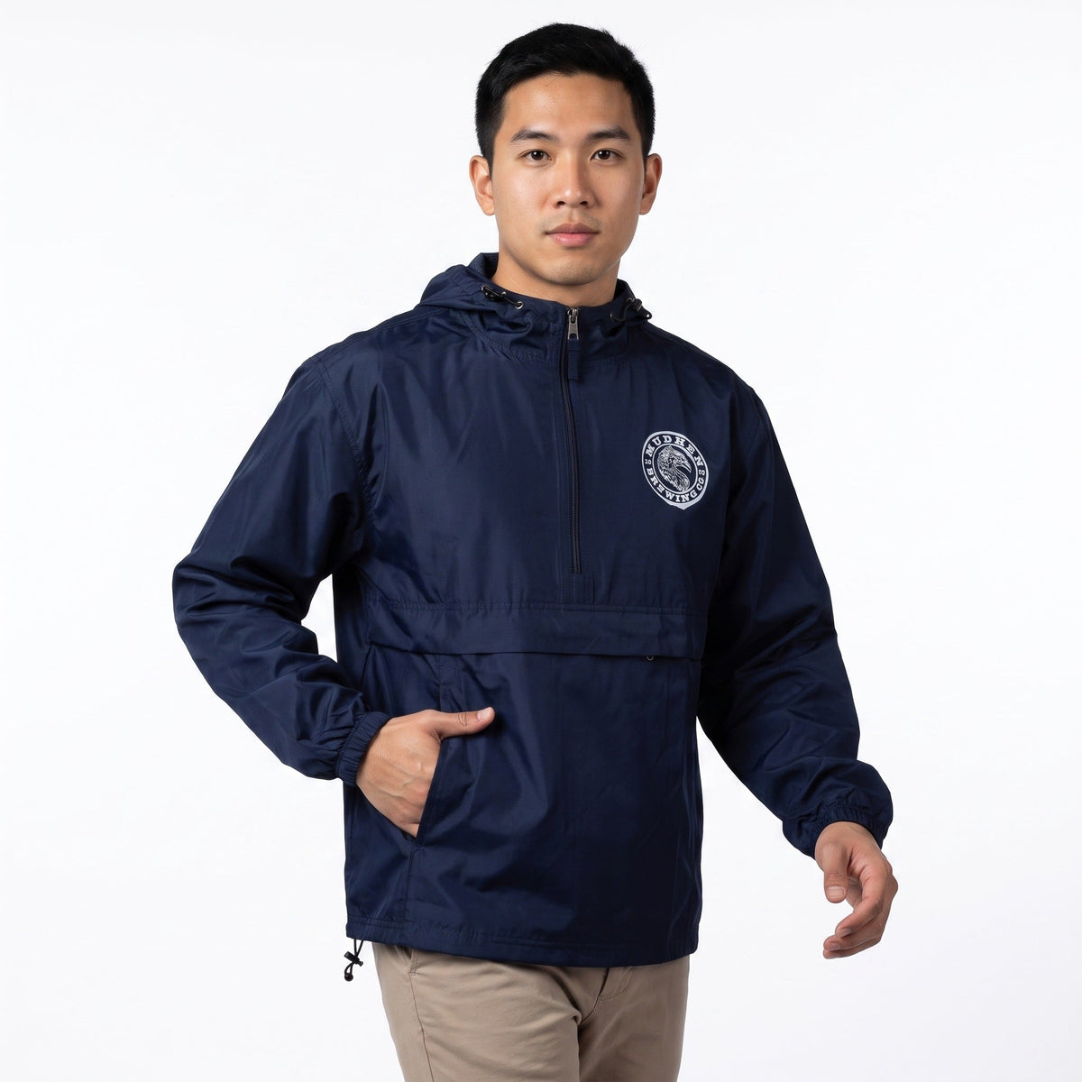 MudHen Classic Anorak –  Deep Sea Blue, front