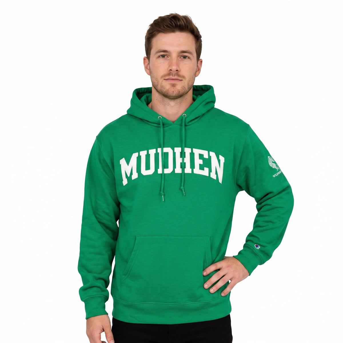 Mudhen Hamden Hoodie - Kelly Green, front
