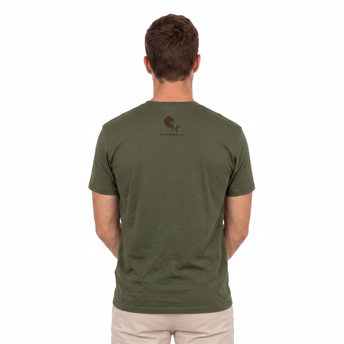 Mudhen Logo Tee - Military Green, back