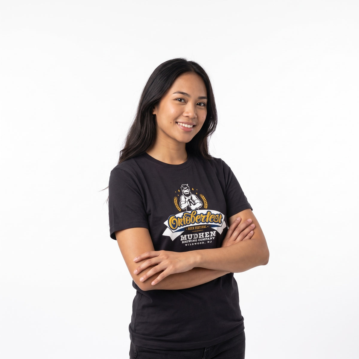 Mudhen Oktoberfest Tee - Black, front