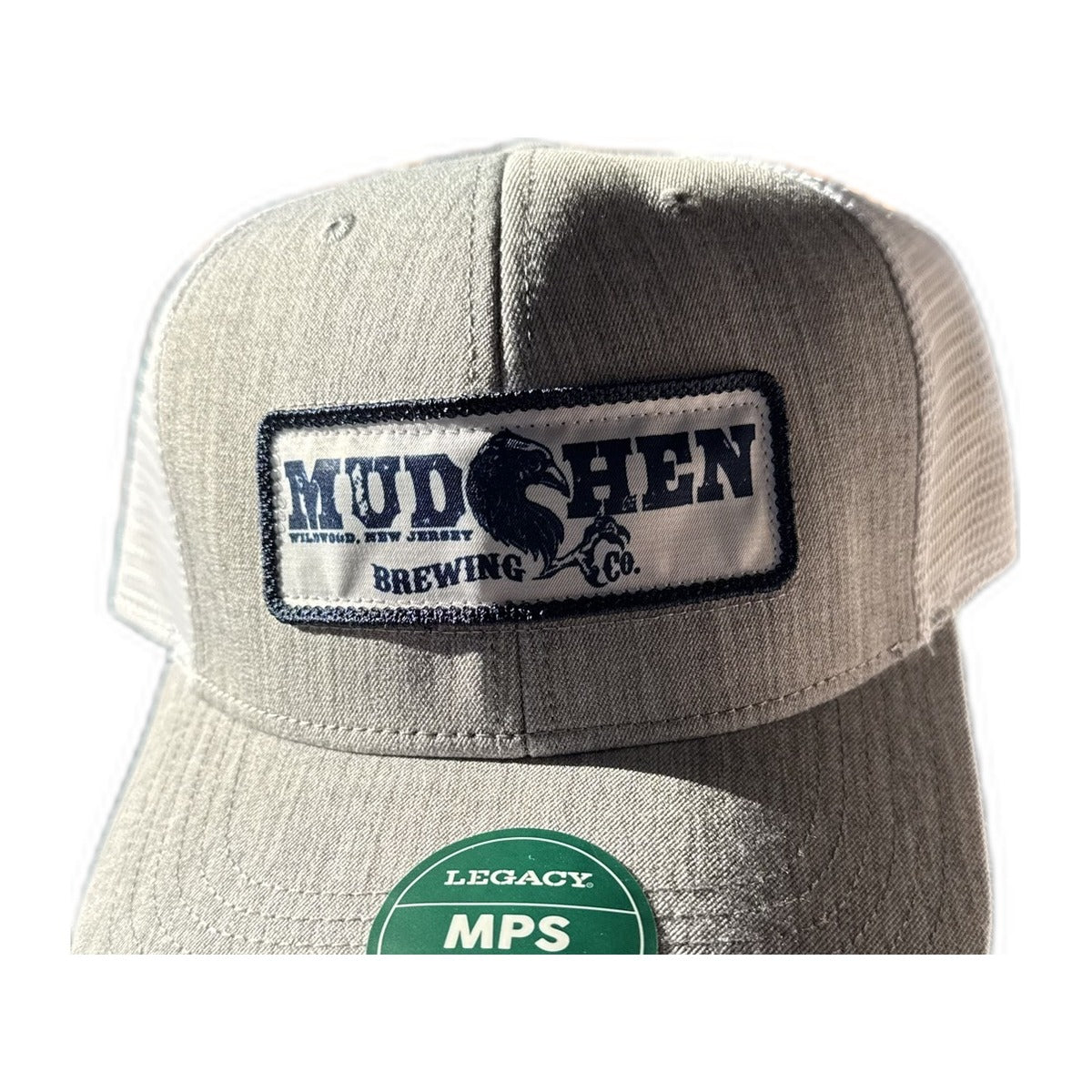 MudHen Patch Trucker Hat - Heather Gray/White