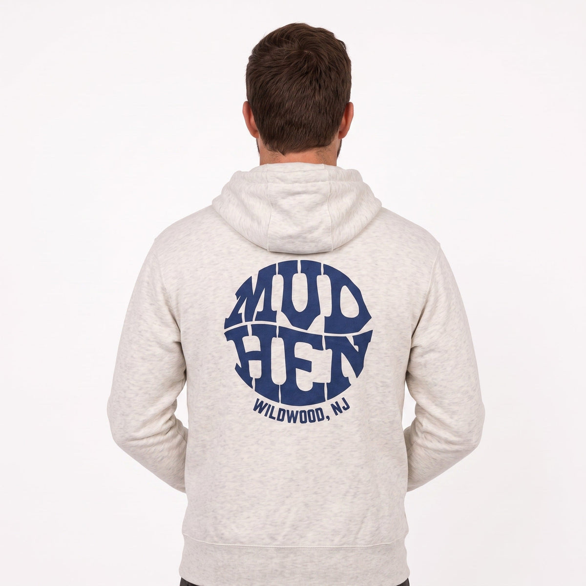 MudHen Puff Full Zip Hoodie - Oatmeal, back