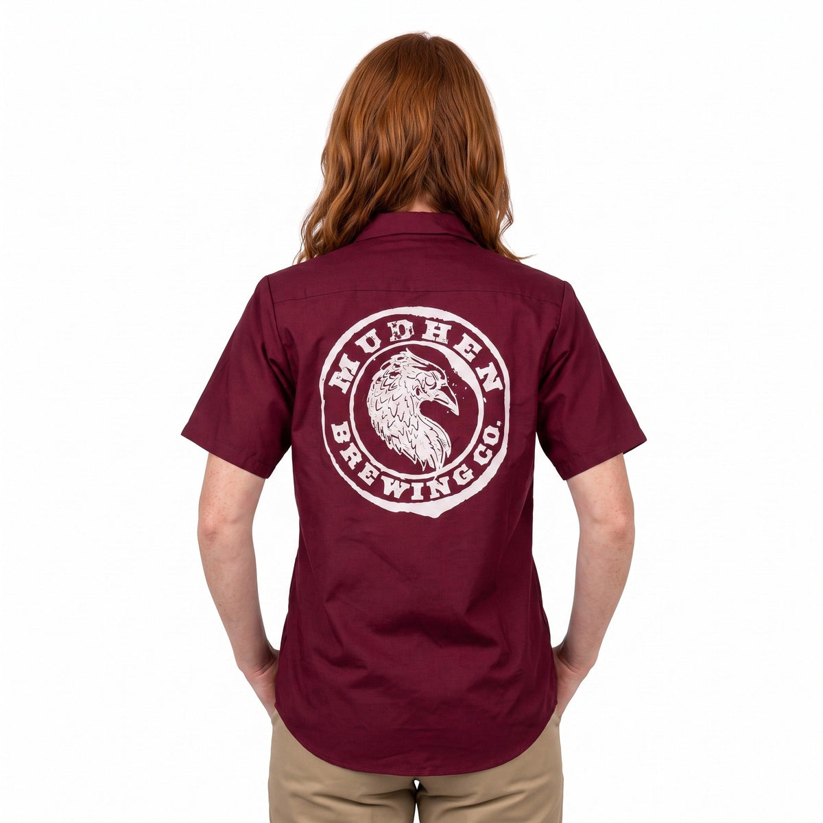 MudHen Shirt - Burgundy, back