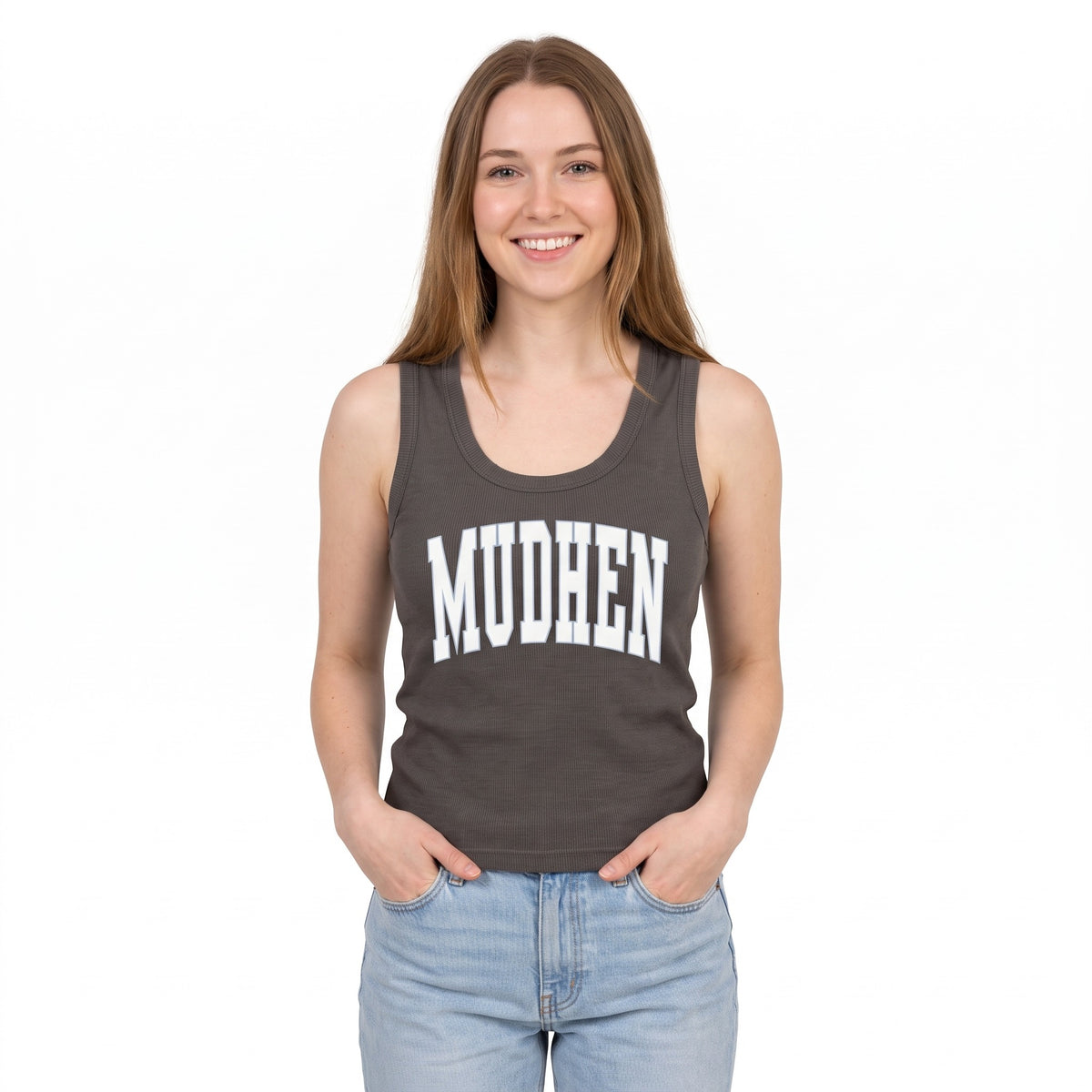 MudHen Tank Top - Graphite, front