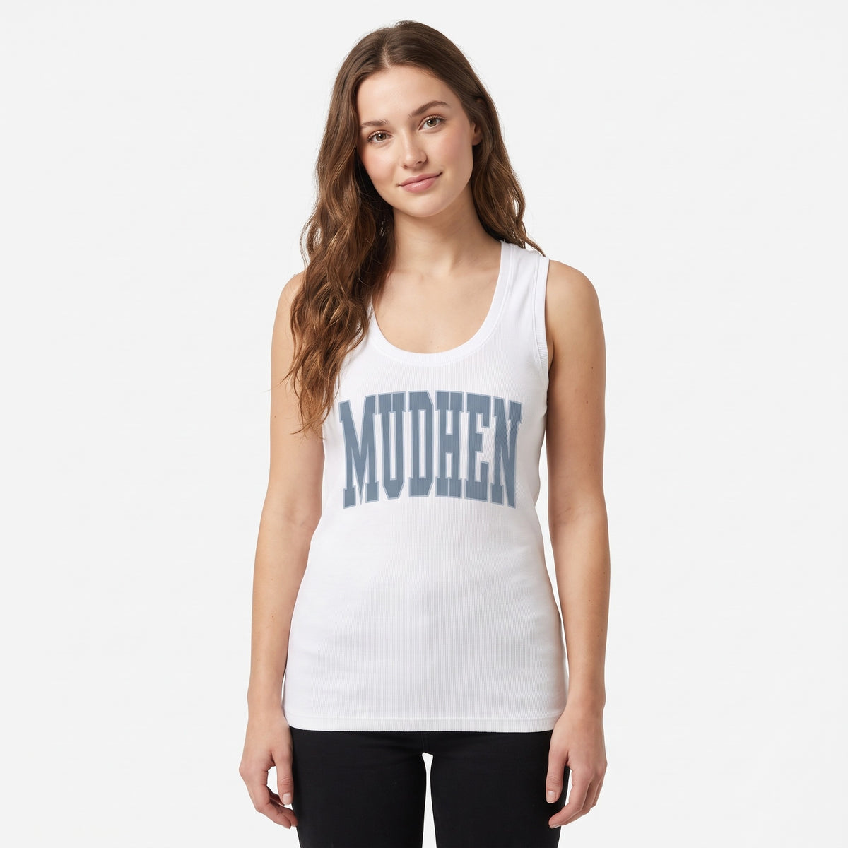 MudHen Tank Top - White, front
