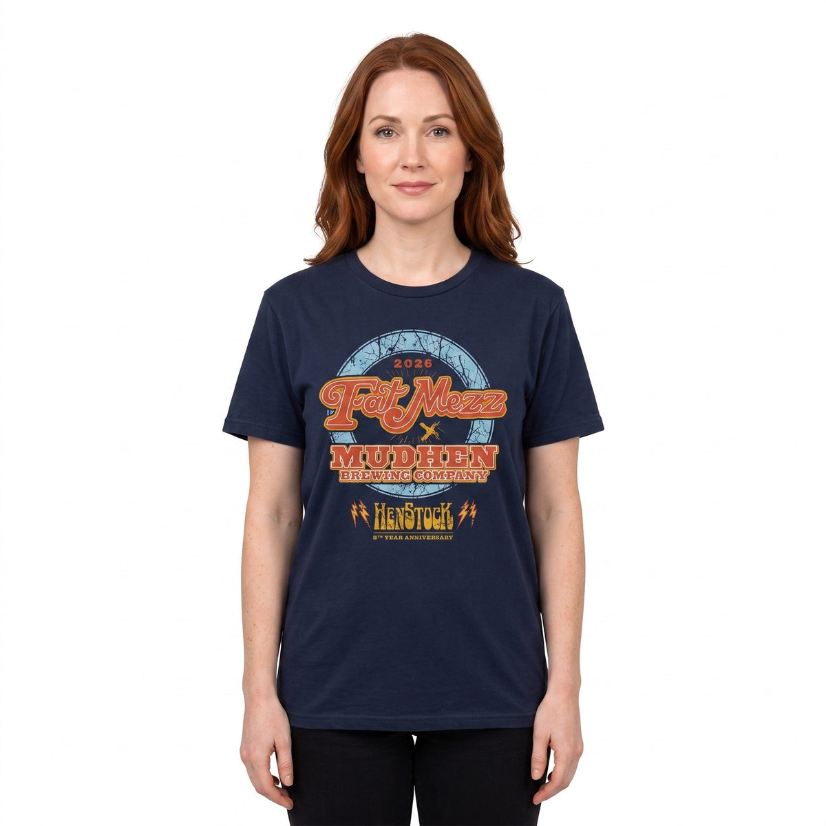 MudHen x Fat Mezz Anniversary T-shirt, front