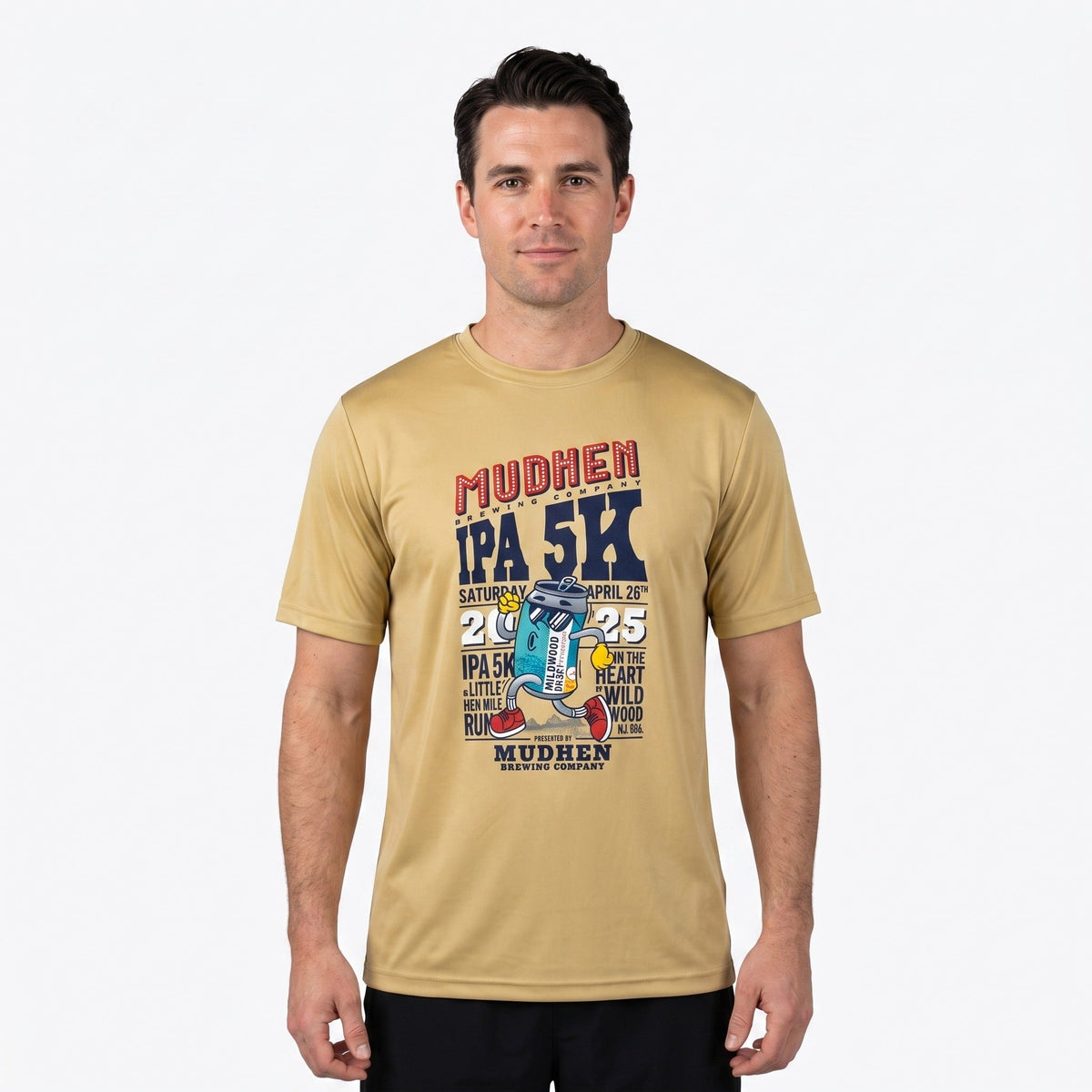Official 2025 MudHen IPA 5K Race T-Shirt, front