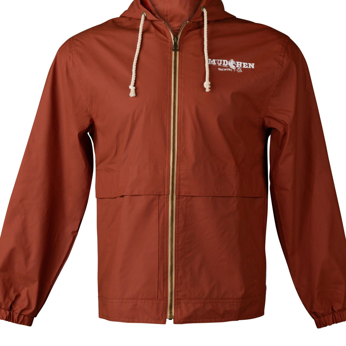Rain Jacket - Orange Tea, closeup