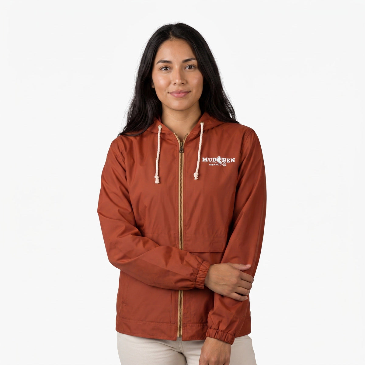 Rain Jacket - Orange Tea, front
