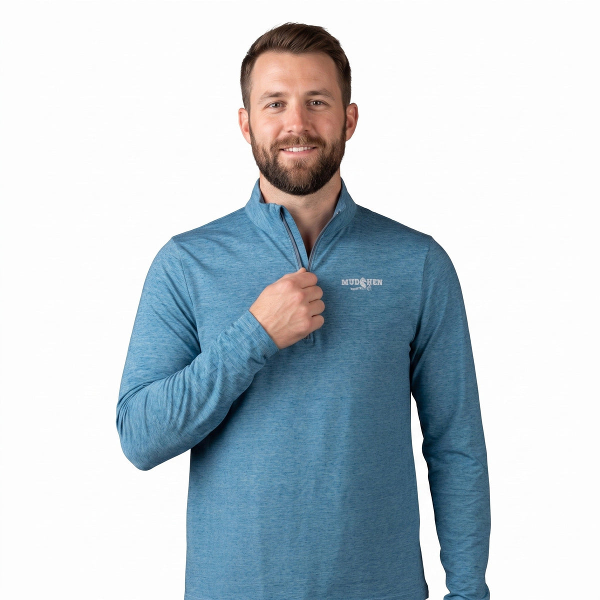 Reclaim Quarter Zip - Marine Blue, front