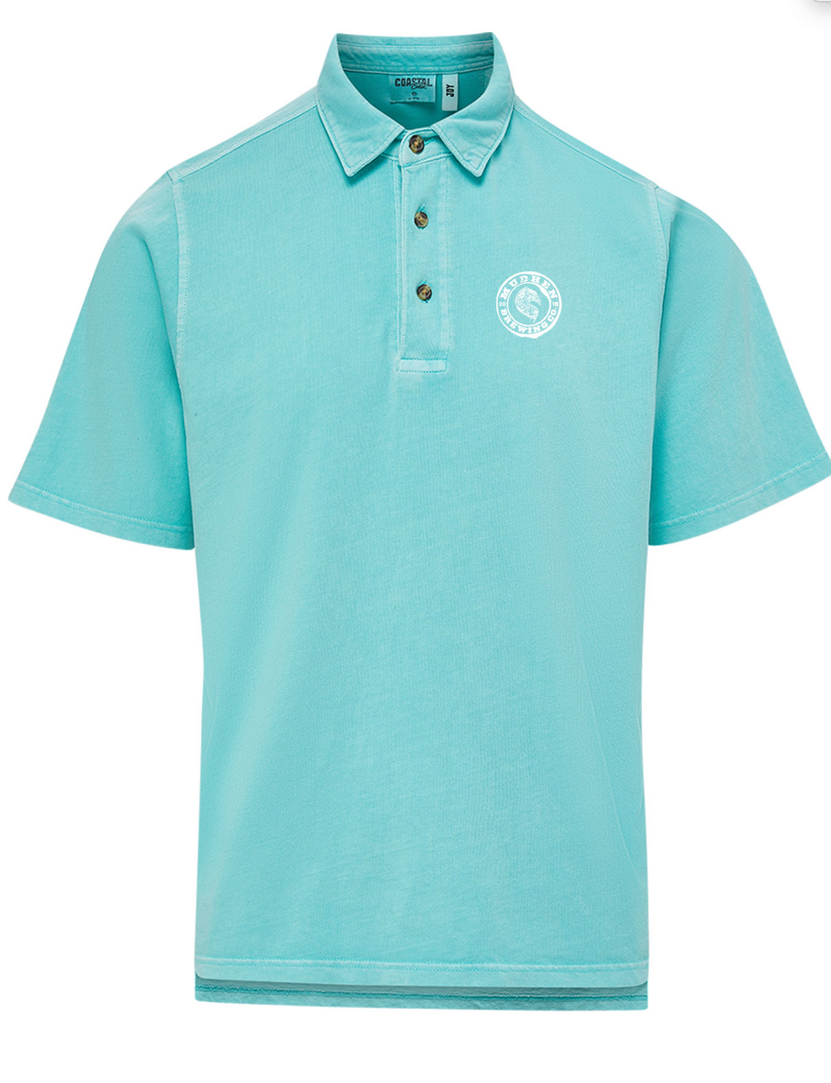 Vintage-Washed Polo - Barbados Blue