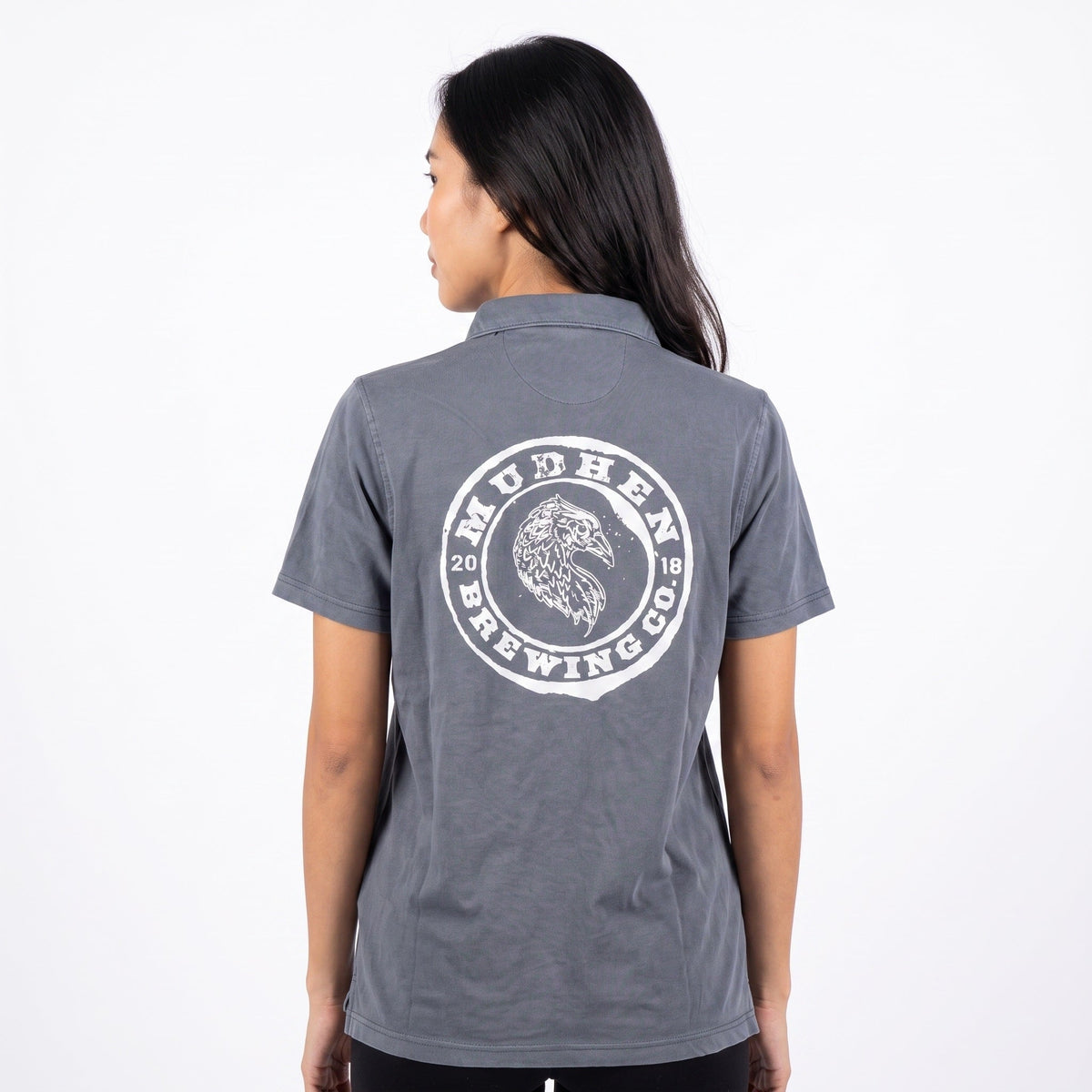 Vintage-Washed Polo - Moonlight Navy, back