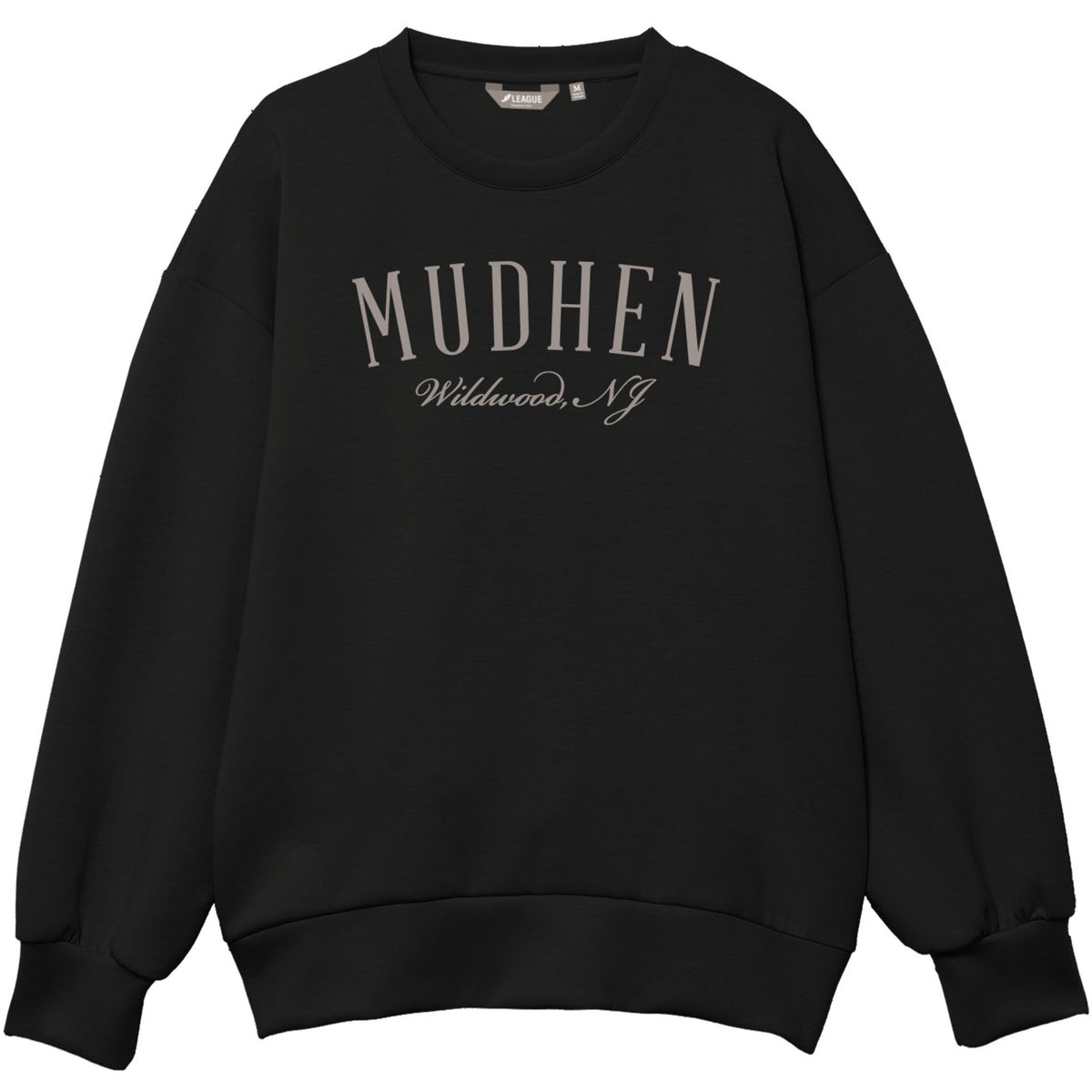 Women's Crewneck - Monteray Black, closeup