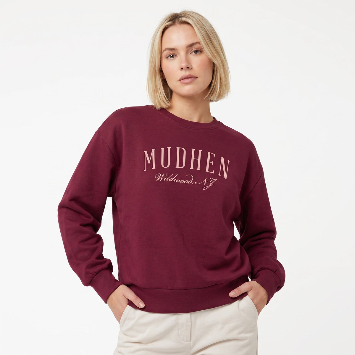Women's Crewneck - Mulberry, front