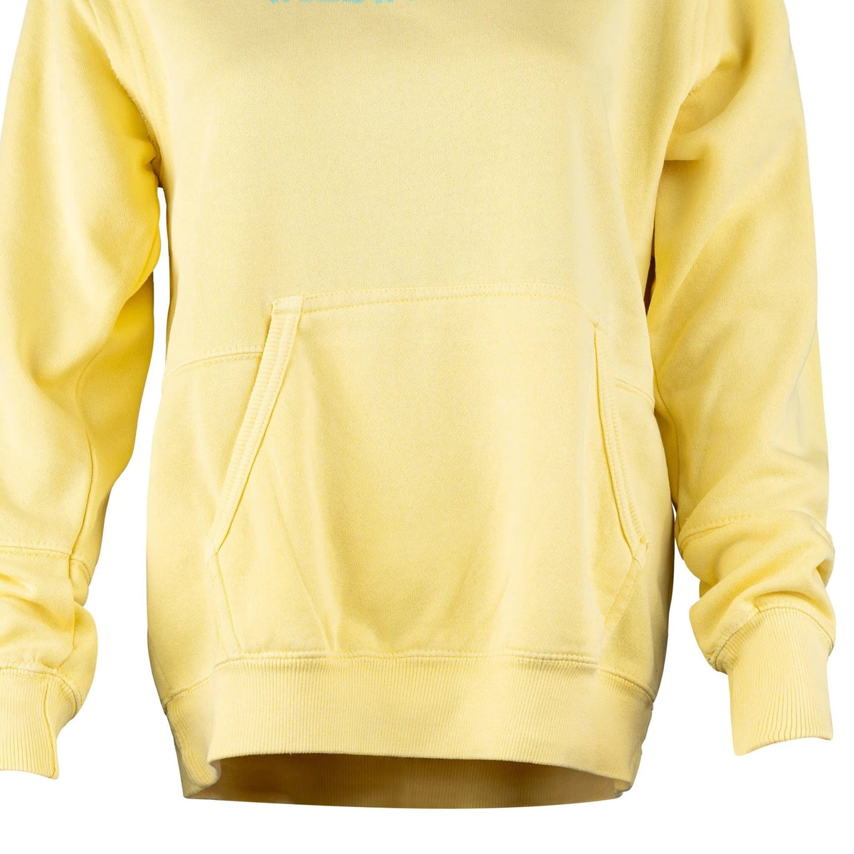 Women’s Crewneck Sweatshirt - Yellow, closeup