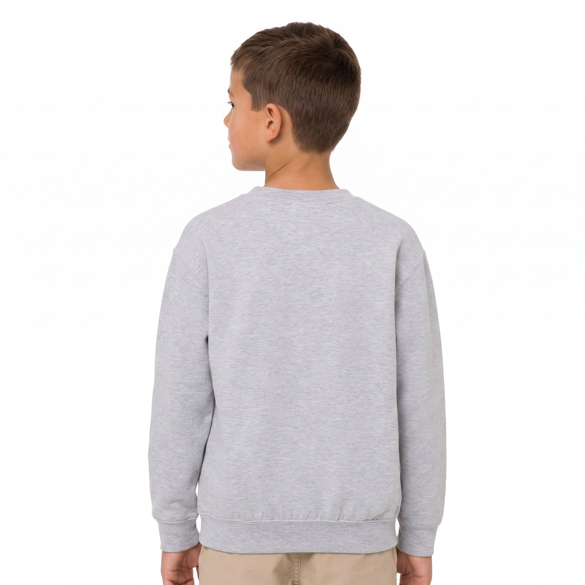 Youth MudHen Crewneck – Heather Gray, back